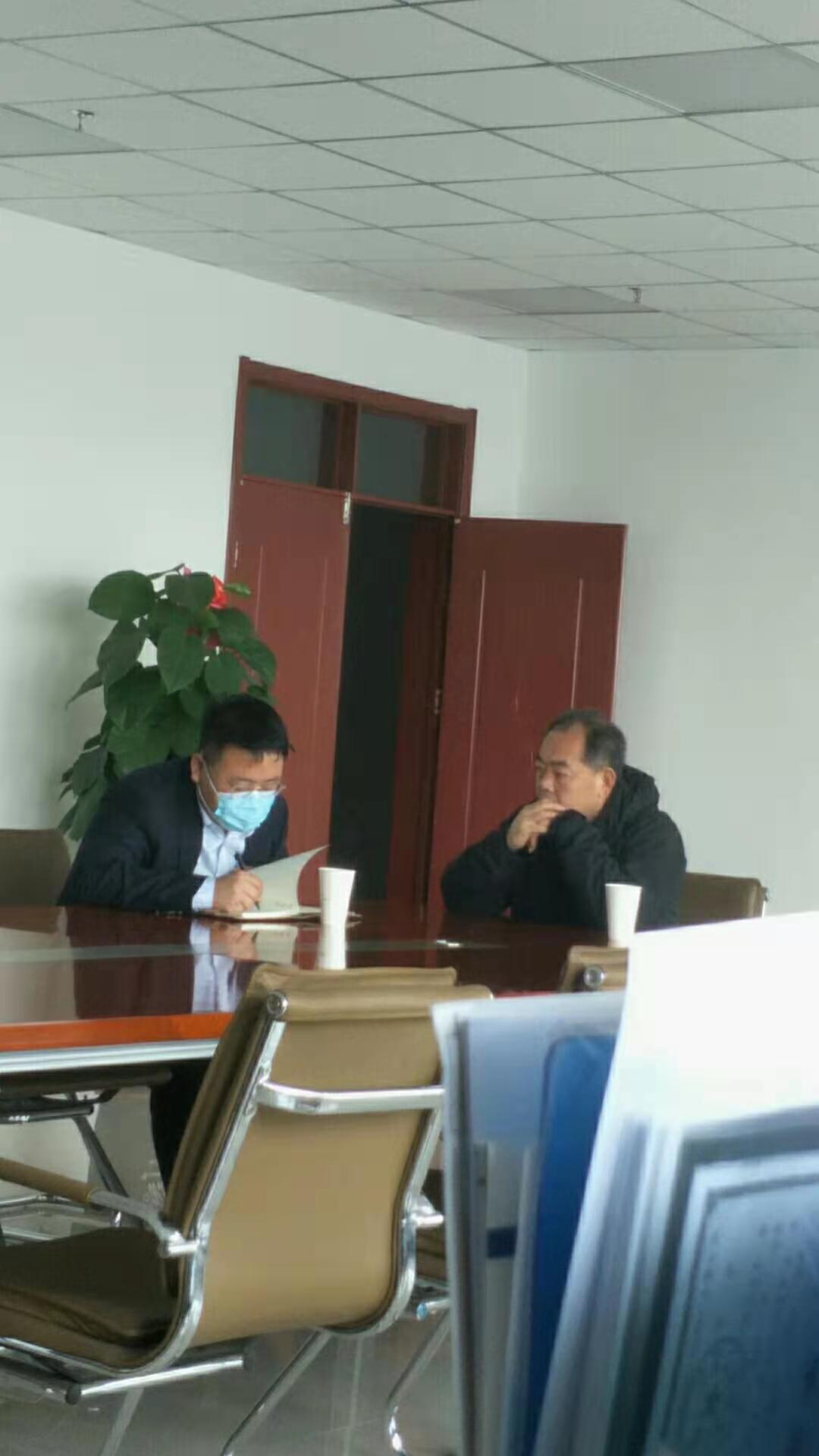 2021年4月13日鑫鼎担保公司项目部经理到宁夏钛熵新材料科技有限公司对接担保事宜